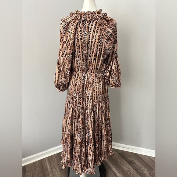 KOBI HALPERIN Whistler Animal Print Midi Dress Small $498 - Picture 7 of 8